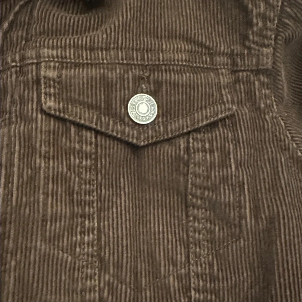 ADORABLE! GAP Kids Brown Corduroy Jacket with Sherpa Collar, sz S